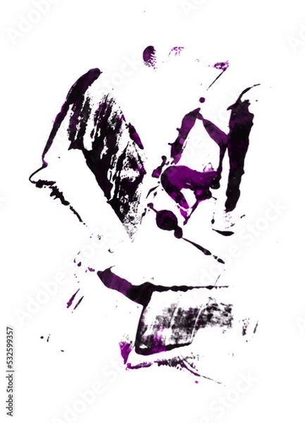 Obraz Liquid purple paint sweeping