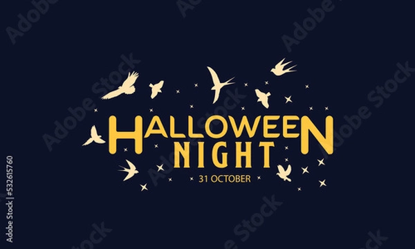 Obraz Flat Halloween horizontal banners set