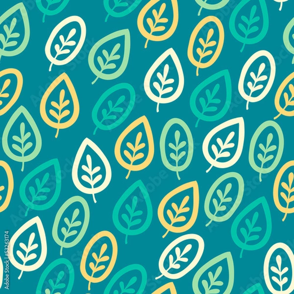 Fototapeta Seamless leaf pattern