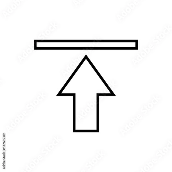 Fototapeta Graphic flat upload icon for your design and website