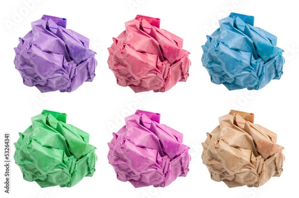 Fototapeta Lump crumpled paper