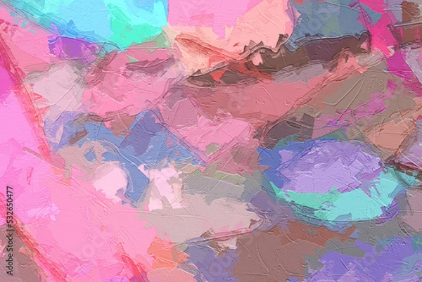Fototapeta Beautiful abstract oil painting texture illustration