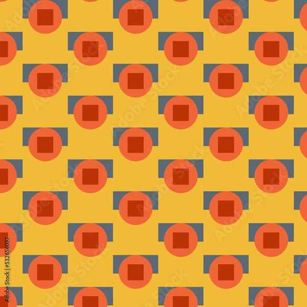 Obraz vector seamless abstract geometric pattern with buttons