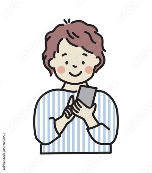 Fototapeta スマートフォンを使う若い男性