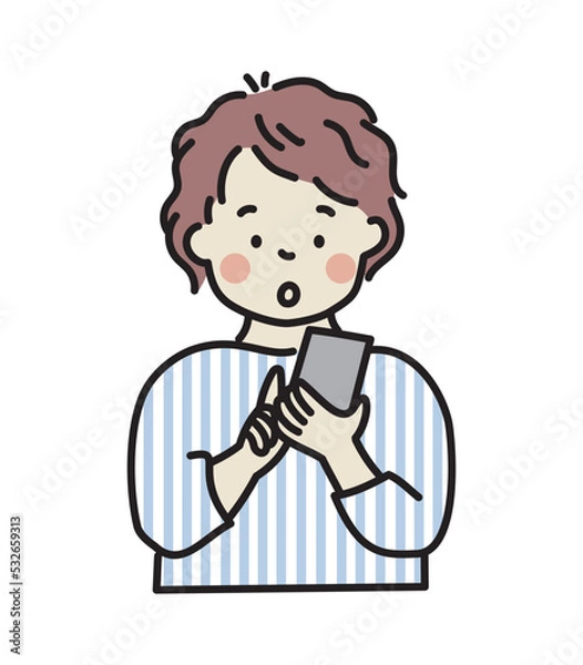 Fototapeta スマートフォンを使う若い男性