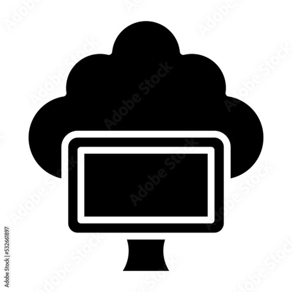 Fototapeta Cloud Computing Icon Style