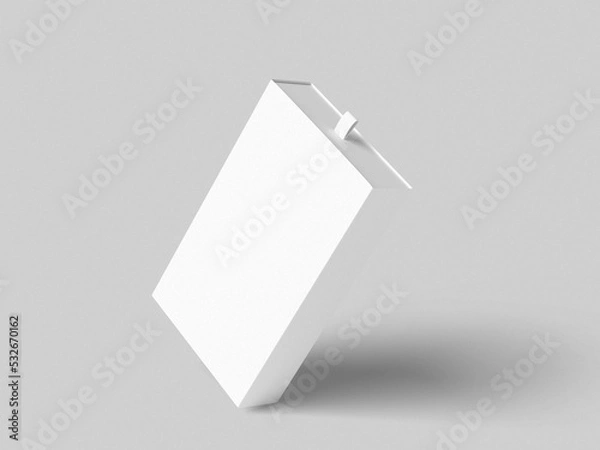 Obraz Sliding drawer box packaging mockups. 3D illustration object. Perspective view.