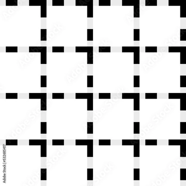 Fototapeta Seamless vector pattern modern textures repeating geometric tiles with squares stripes in mono chrome black white grey shade