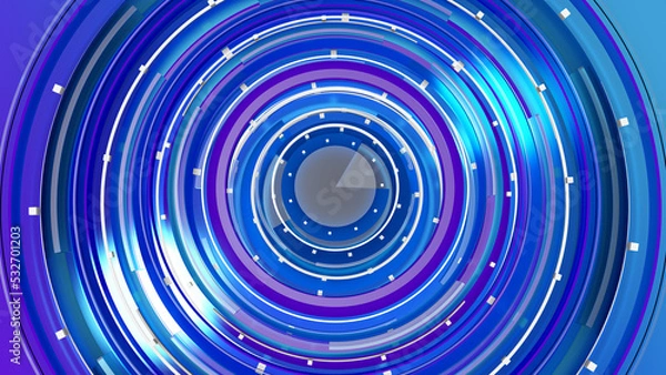 Obraz Abstract background. 3d render illustration, template for design. Circle backdrop