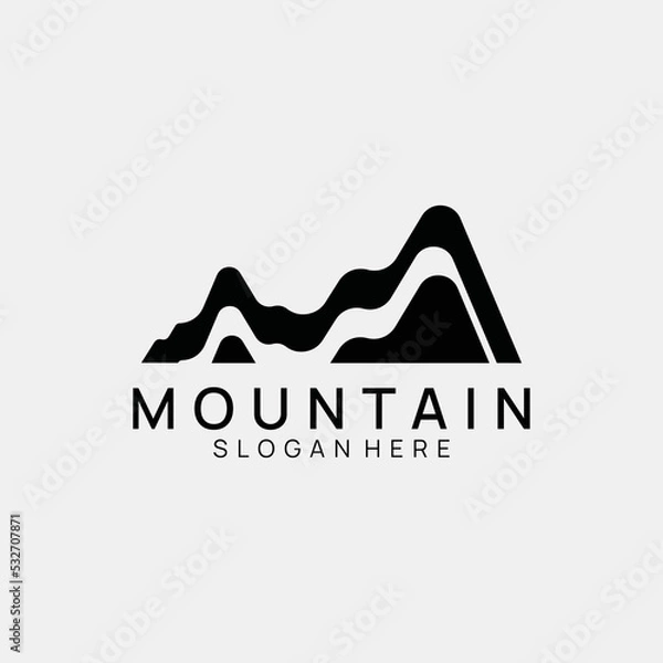 Fototapeta Mountain Hill Peak Logo Business Template Vector