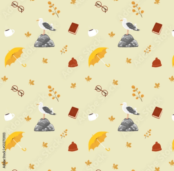 Obraz Seamless pattern with birds