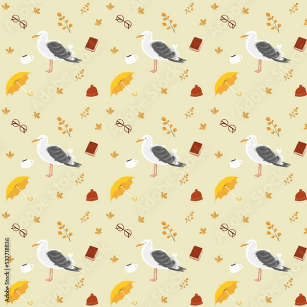 Obraz Seamless pattern with birds