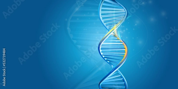 Obraz DNA double helix on a blue background.