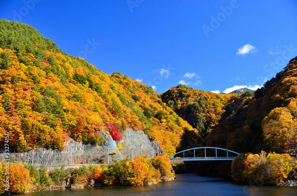 Fototapeta 秋のみずがき湖