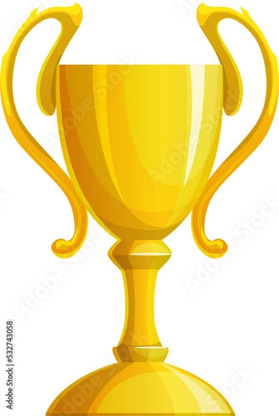 Obraz Winner golden cup goblet interface vector icon