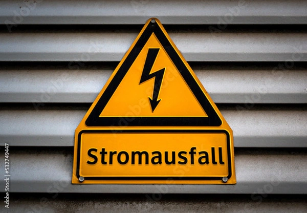 Fototapeta Stromausfall Warnung