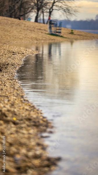 Fototapeta sunset on the river