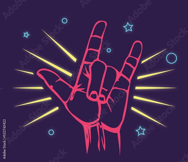 Fototapeta ILY Night Sign Language