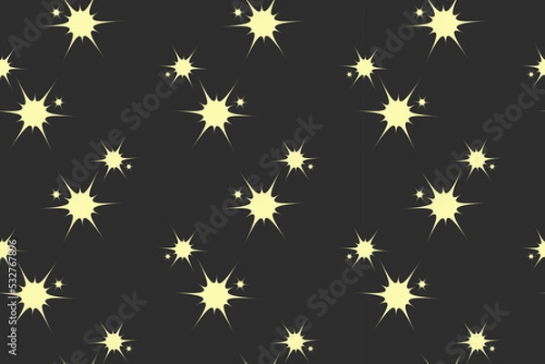 Obraz Twinkle Star seamless pattern. Modern Sparkles pattern. Element shiny flash. Decoration starry twinkle. Cute childish pattern for textile, birthday invitation, paper