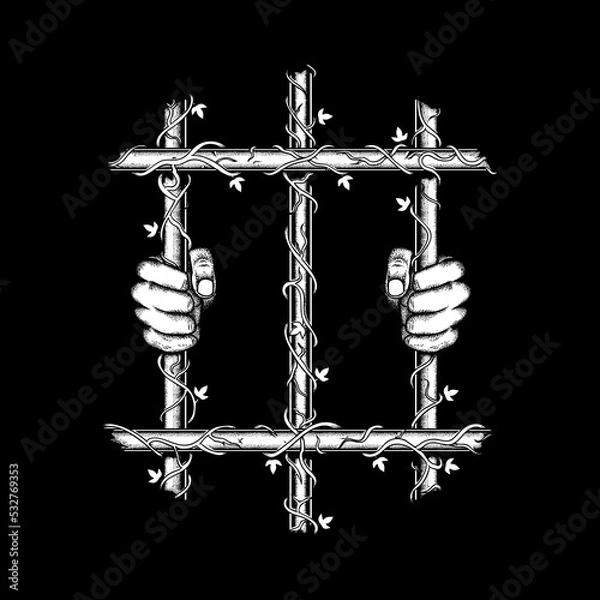 Fototapeta Prison Bars Illustration