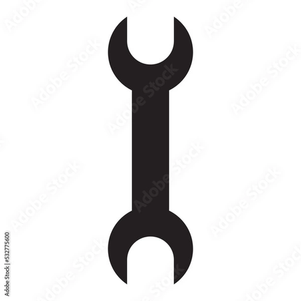 Fototapeta Graphic flat wrench icon for your design and website