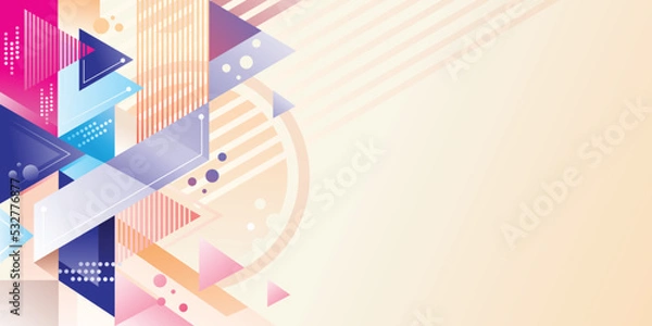 Fototapeta Geometric abstract banner background design vector