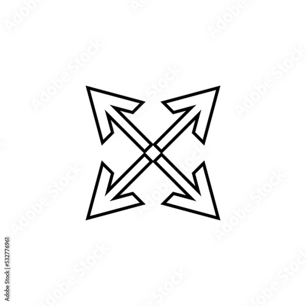 Fototapeta Graphic flat zoom out icon for your design and website