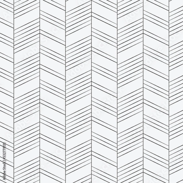 Fototapeta linear vector pattern, repeating thin line Herringbone tile wallpaper, pattern is clean for fabric, printing, wallpaper. Pattern is on swatches panel
