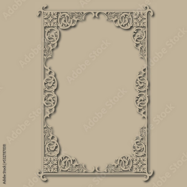 Obraz Frame, in the style of an ornament, Vector illustration eps 10, Art.