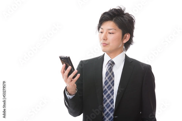 Fototapeta ビジネスマン　スマートフォン