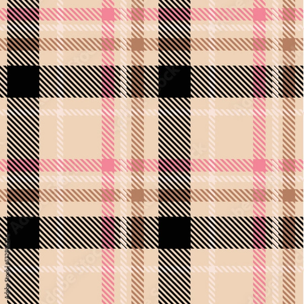 Fototapeta Plaid Seamless Pattern with Texture Detail
