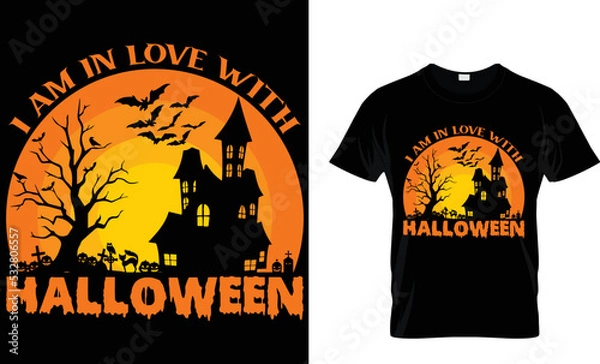 Obraz I am in love with Halloween  best halloween t shirt design template