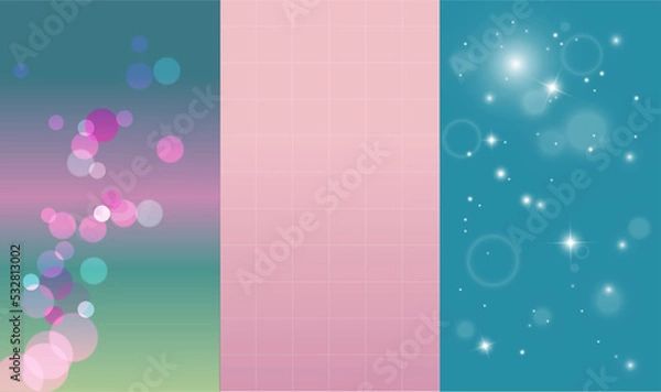 Obraz 90s anime backgrounds vector, sailor, moon, aesthetic, sparkle, Bokeh, grid, pink, blue, sparkles