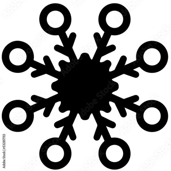 Obraz Snowflake vector design, snowflake svg