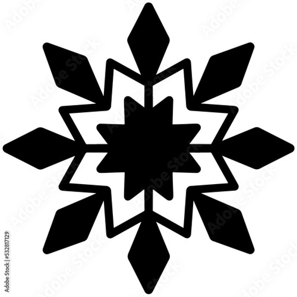 Obraz Snowflake vector design, snowflake svg