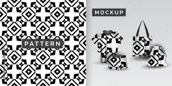 Fototapeta Pattern Geometric background and mockup vector illustration