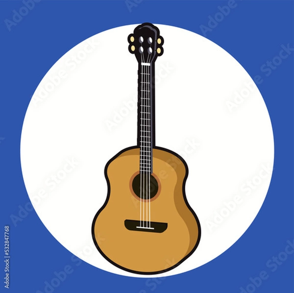 Obraz acoustic guitar vector illustration