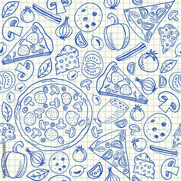 Fototapeta Pizza gryzmoły wzór