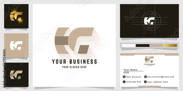 Obraz Letter HC or NC monogram logo