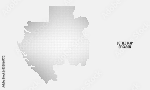Fototapeta Dotted Gabon Map Vector Illustration