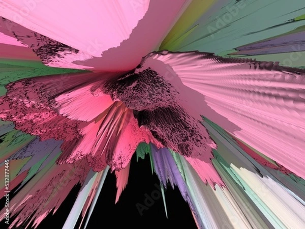 Obraz pink and yellow abstract