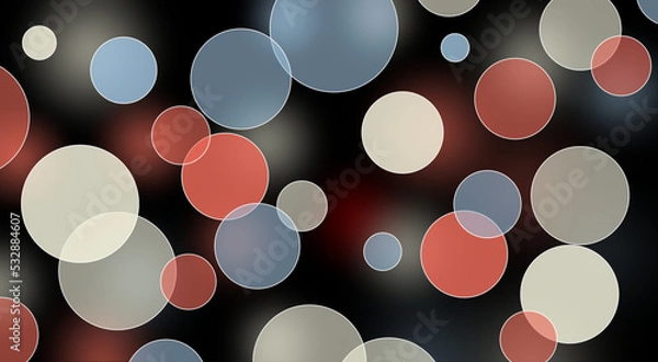 Fototapeta Party pastel lovely bubble bokeh background. Soft blur light effect wallpaper. Abstract background bokeh blurred. Shiny bokeh light effect. Vector illustration.