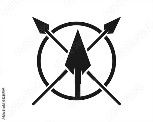 Fototapeta Circle with three spear inside