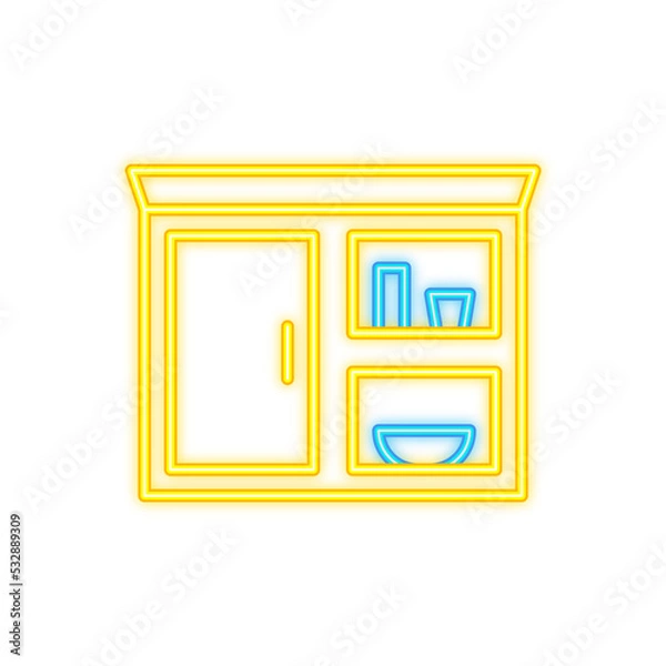Obraz cupboard neon signboard