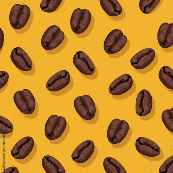Fototapeta coffee seeds pattern