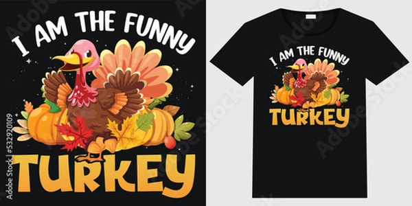 Obraz Thanksgiving Day T-Shirt Design