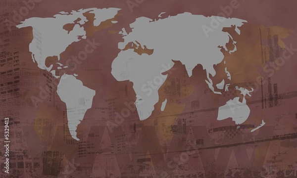 Fototapeta Weltkarte
