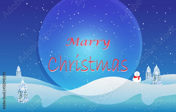 Obraz christmas tree and snow white