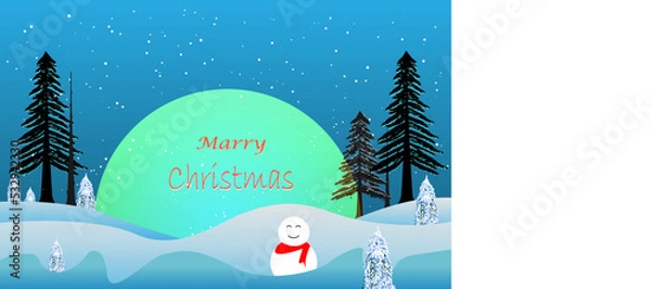 Fototapeta christmas tree and snow white01