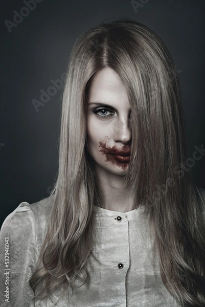 Fototapeta Portrait of vintage vampire
